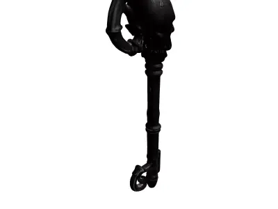 Ornate Gothic Skull Key Low-poly 3D model