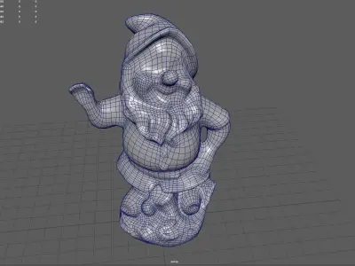 Garden Gnome 7 Low-poly 3D model