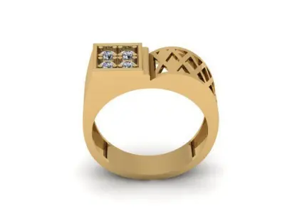 man ring 3D print model 12