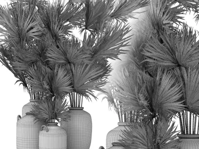 Set of Clay Vases 3D model