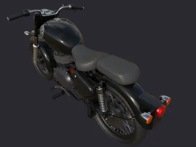 Royal enfield bullet Low-poly 3D model