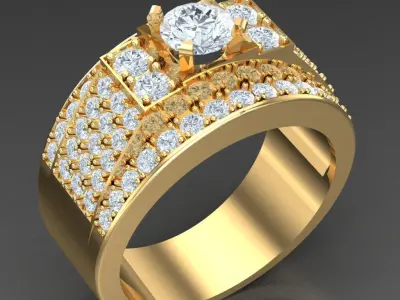 Luxury Men Rings Designs 5MR022 3D print model