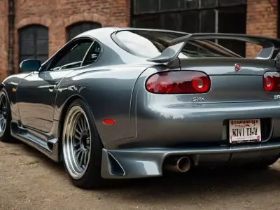gray supra car 3D model 3D model