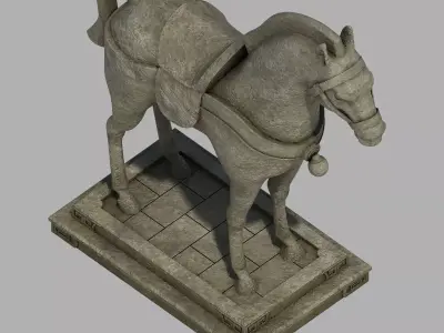 Architectural Decoration - Stone Horse 29 3D model