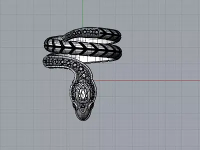 Sortija serpiente 3D model