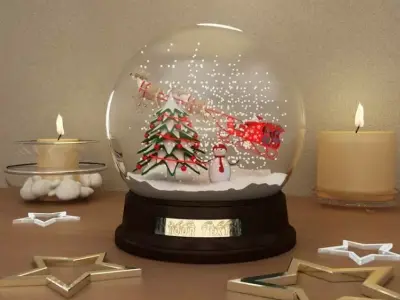 snow globe 3D model
