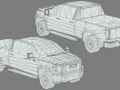 Low-poly GMC Sierra HD Denali 3D Models Low-poly 3D model