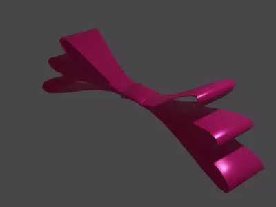Ribbon bow Free low-poly 3D model