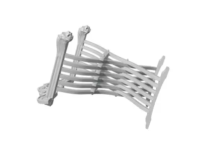 Savonarola - wooden chair with decoration 3D print model