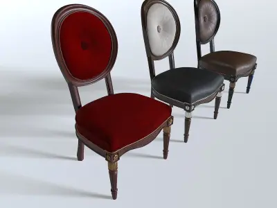 Chair Pack 4 Low-poly 3D model