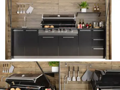 Outdoor Kitchen Shelter 3D model