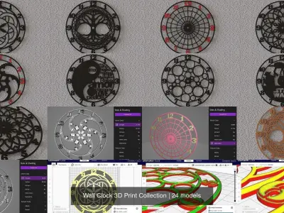 Wall Clock 3D Print Collection