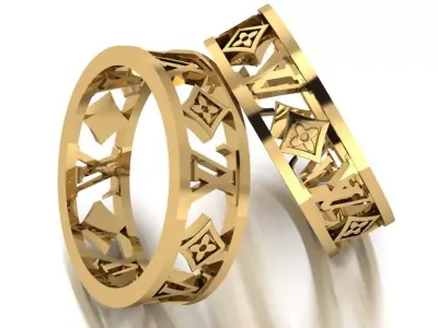Luxury  ring 3D print model