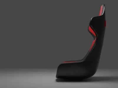 racing bucket seat pack of 3 Low-poly 3D model