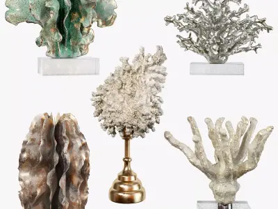 Sculptures of coral reef 01 3D model