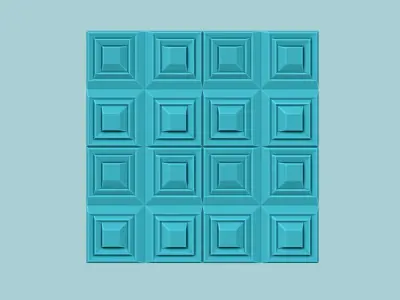 Wall Panel A06 Squares - Interior Design Decoration 3D print model