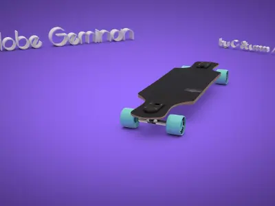 Longboard skateboard 3D model