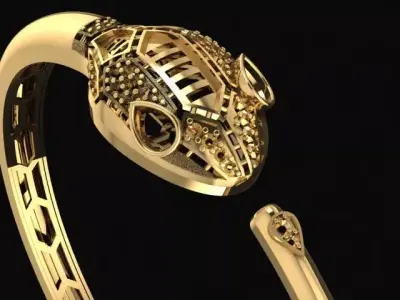 Set Snake Ring and Earrings for 3D Models 3D print model