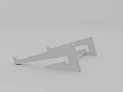 Wooden Laptop Stand 3D Model Low-poly 3D model