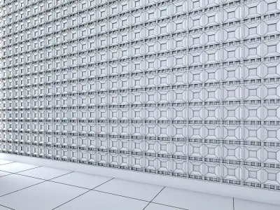 3d wall panel Low-poly 3D model 19