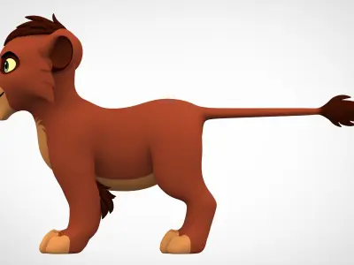 Kovu Cub Low-poly 3D model