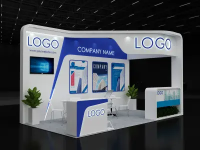 exhibition stand 6x3m 3D print model