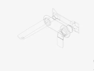 Wall Mixer Set - Luxury - Sublime Low-poly 3D model
