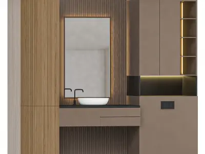 FURNITURE FOR A COMBINED BATHROOM LAITILA 3D model