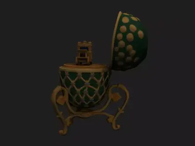Chinese Faberge egg  Low-poly 3D model