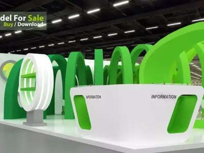 Exhibition design 3D model