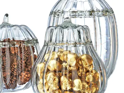 Glass pumpkins 3D model purchase