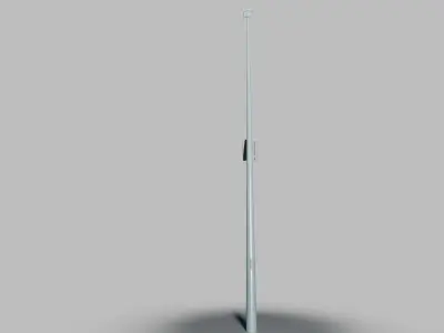 Steel street lamp Free low-poly 3D model