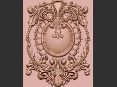 carved panel 3D model