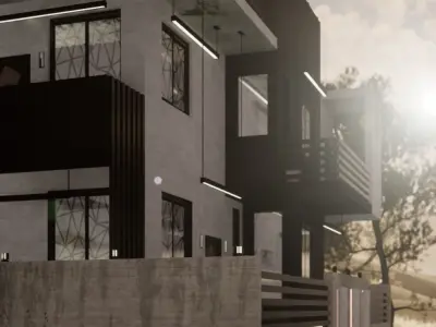 Residential modern house design in pakistan youtube 3D model