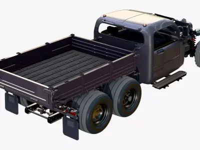 Retro Hot Rod Truck M1 3D model