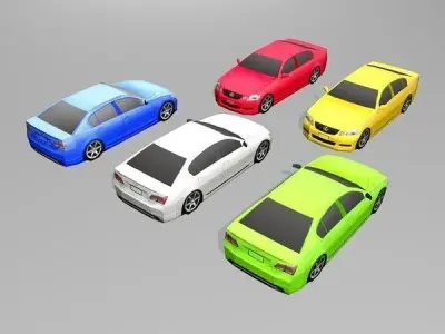 Lexus GS430 Low-poly 3D model