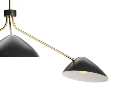 Bowed Chandelier 3D model