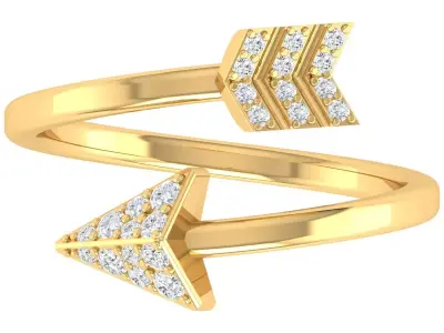 Arrow diamound ring 3D print model