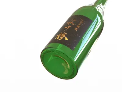 Japnese sake bottle 3D model