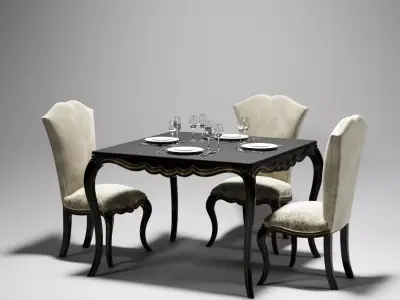 Dining Tables Set 01  3D model