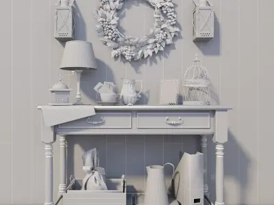 Decorative set in the style of Provence 3D model