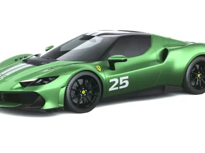 Ferrari 296 Speciale 2026 LowPoly Low-poly 3D model