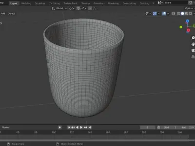 Ceramic White Pot 5 Free 3D model