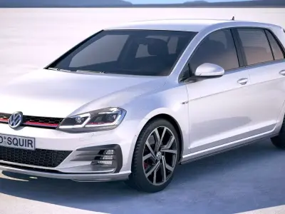 Volkswagen Golf GTI 2018 5-door 3D model