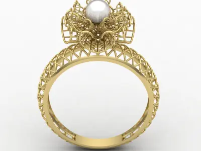  fusion ring with pearls 3D print model