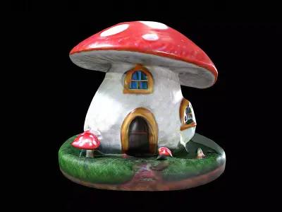 Mushroom house 3D model