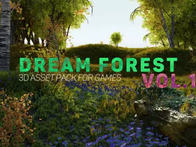 FOREST JUNGLE PACK FOR GAMES LOW POLY TREES and OTHERS Low-poly 3D model