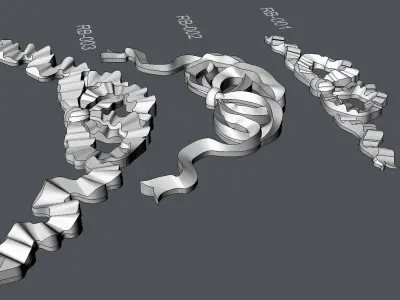 Ribbons RB-001 RB-002 RB-003 3D model