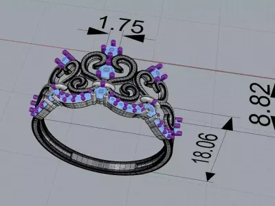 Royal Heart 3D print model