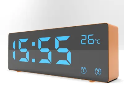 CLOCK ORANGE BLUE Low-poly 3D model